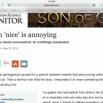 http://www.csmonitor.com/The-Culture/The-Home-Forum/2012/0510/When-nice-is-annoying